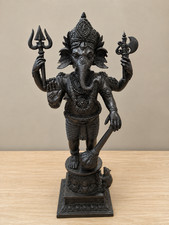 Vinayaka Chaturthi Ganesha Warrior Statue 21 In Resin Hindu Deity Figure picture