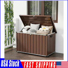 120/150/160/200 Gallon Metal Outdoor Storage Deck Box Waterproof w/Lockable NEW picture
