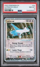 LATIOS EX 2003 POKEMON EX DRAGON HOLO #94/97 PSA 8 HAND SWIRL picture