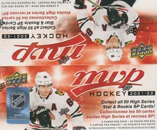 2021-22 Upper Deck MVP Hockey sealed retail box 36 packs of 6 cards picture