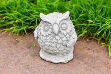 Concrete Owl Garden Statue Outdoor Bird Sculpture Yard Decor Cute Owl Figurine picture