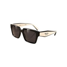 Prada PR24ZS Black Frame Sunglasses with Cream Temples picture