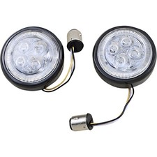 Open Box CIRO Fang® Signal Light Inserts — Front - Black - Amber Lens picture