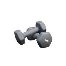 Neoprene Dumbbell Weights Pairs & Sets | 5lb Pair of Dumbbells Grey Brand New. picture
