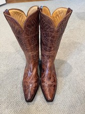 Charlie 1 Horse by Lucchese Boots Mens 10.5 D Mad Dog Goat Leather Brown I 0016 picture