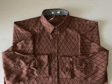 COOFANDY  NWT Brown Black Geometric Poly Spandex   M picture