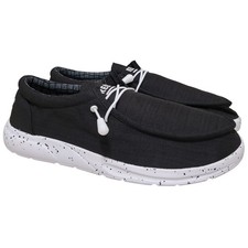Reef Men Cushion Coast TX Slip On Moc Toe Sneakers Size US 9 Black White picture