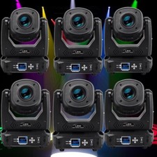 SHEHDS 6Pcs 100W LED Gobo Spot Moving Head Stage Light RGBW Disco DJ Party picture