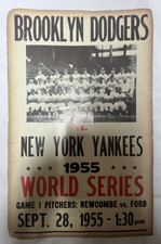 1955 World Series Brooklyn Dodgers Vs NY Yankees 22x14” Poster Vintage Original picture