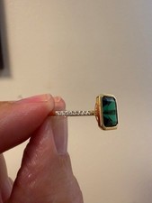 1.5Ct Emerald Cut Lab Grown Green Emerald Solitaire Ring In 10K Yellow Gold picture