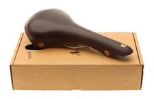 Gilles Berthoud Soulor Saddle Steel Rails Hard Leather Cover Black NEW NOS NIB picture