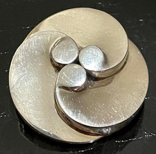 Vintage 26 Gram 925 Sterling Silver TJ-82 Taxco Trinity Spiral Modernist Brooch picture