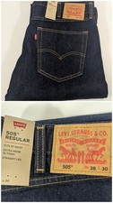 Levis Mens 505 stiff raw denim jeans, regular fit straight leg brand new Levi's  picture