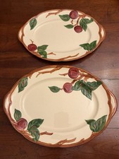 Vintage 1950s Franciscan Apple Oval Serving Platters - Set of 2 Made in USA picture