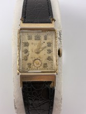 Vintage Bulova Rectangular Swiss Watch – Art Deco Gold Tone L1 10k Rolled Gold picture