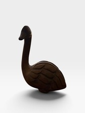 Vintage Hand Carved Wooden Long Neck Duck Figurine picture
