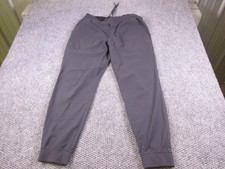 Lululemon Jogger Pants Mens Large Gray Woven Elastic Waist Rib Cuff Stretch picture