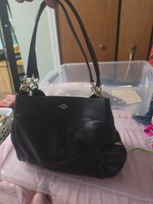 Coach Black Leather Shoulder Bag Purse picture