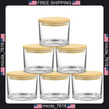 6 Pack 16oz Glass Candle Jars with Bamboo Lids for DIY Candle Making picture