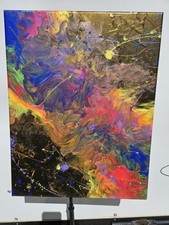 original abstract acrylic painting on canvas 14x18