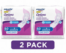 (2 Pack) Women's Incontinence Pads, Moderate Absorbency, Long Length, 60 Ct picture
