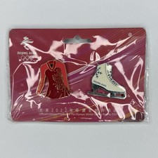 2022 Beijing Winter Olympic Official Figure Skating Equipment Pin Set Costume picture