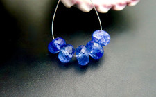 5 GORGEOUS RARE AAAAA FACETED 6.1-6.4mm ROYAL PURPLE BLUE TANZANITE BEADS *XL picture