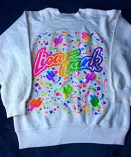 Vintage Lisa Frank Fleece Size Small  90s 80s Logo Multi Color picture