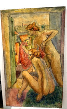 ORIGINAL PAINTING WOMEN BEAUTY CLASSICAL STYLE EXPRESIONIST IMPRESSIONIST SGND picture