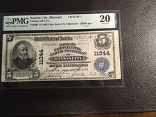 5.00. 1902 national Kansas City Missouri PMG VF picture
