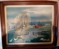 VINTAG CUSTUME  ART  Glass Wood Frame  Measurements 