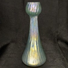 Antique Bohemian Iridescent Art Nouveau Art Glass Vase Loetz Kralik picture