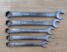 VTG Craftsman 5pc SAE 6PT Combination Wrench Set 6 Pt USA Series VA 7/16