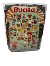 Vtg Bucilla 82933 Lotsa Christmas 50 Felt Ornaments Craft Kit Sealed 1991 picture