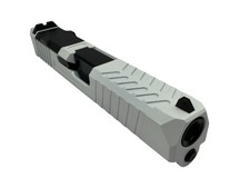 Helot For G19 custom Slide Gen3 NEW Cerakote Upper  White Complete W/Black Flush picture