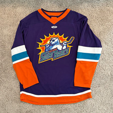 Athletic Knit Orlando Solar Bears ECHL Hockey Jersey XL Purple picture