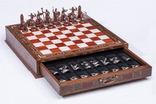 Large Antique Mythology Chess Set Handmade 15.3