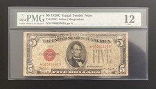 1928 C $5 Legal Tender Star Note Fr#1528* PMG 12 picture