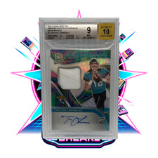 2021 Panini Spectra Trevor Lawrence Aspiring Patch Autographs Neon Marble /4 BGS picture