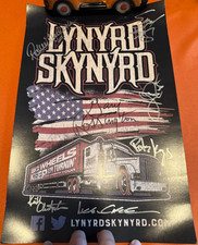 Lynyrd Skynyrd Signed VIP Farewell Tour Poster Band  Autographs -Gary Rossington picture