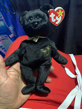 Ty Beanie Baby The End Bear 1999 Black Plush with Tag Vintage Ages 3-7 picture