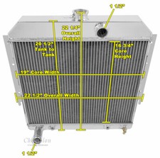 Rockin Champion 4 Row All Aluminum Radiator for 1964 Dodge Dart V8 Engine picture