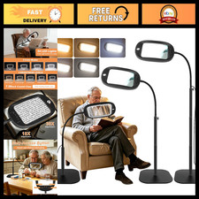 10X 30X LED Floor Magnifier with Adjustable Stand, Lighted Magnifying Glass picture