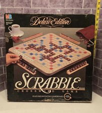 Vintage Scrabble Deluxe Edition Milton Bradley Turn Table *No Tiles* picture