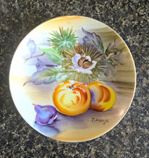Antique UCAGCO China Hand Painted Porcelain Decorative Saucer Fruit Japan 6