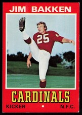 1974 Wonder Bread Jim Bakken #1 FOOTBALL CARD St. Louis Cardinals picture