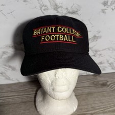 Vintage Bryant College Football Bar Spellout Strapback Hat New Era Made in USA picture