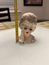 Vtg 1960s Velco 862C Lady Head Vase Japan 5