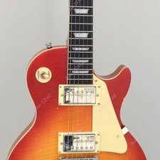 Solid Electric Guitar Flame Maple Top Stainless Frets Tobacco Sunburst Fast Ship picture