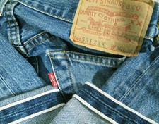 HOT VTG 90s LVC USA Men LEVI'S 551Zxx BIG E SELVEDGE 555 Jeans 30x30 (Fit 27x30) picture